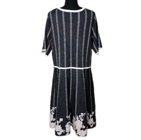 Gabby Skye Classic Knit Dress – Graphite/Ivory – Size 2X – NWT - Picture 3 of 11